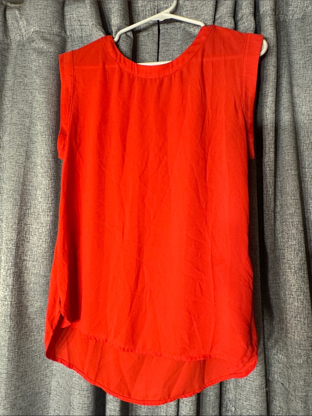 Womens Coral Sleeveless Blouse